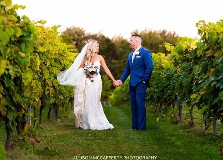 Winery with Bride and Groom